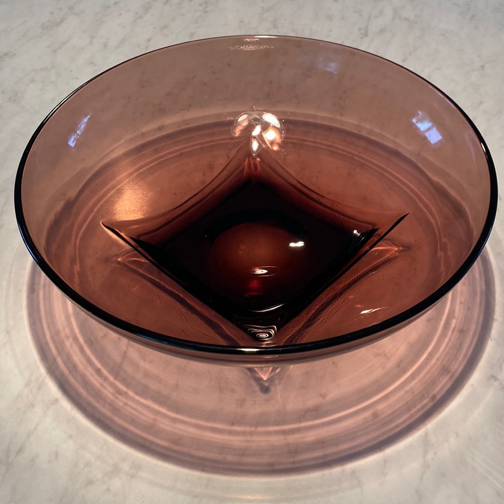 Vintage Hazel Atlas Moroccan Purple Amethyst Bowls 1960s